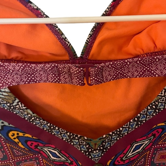 PrAna Swim Lahari Collection One Piece Swimsuit Pomegranate Marrakech Large - Picture 7 of 9